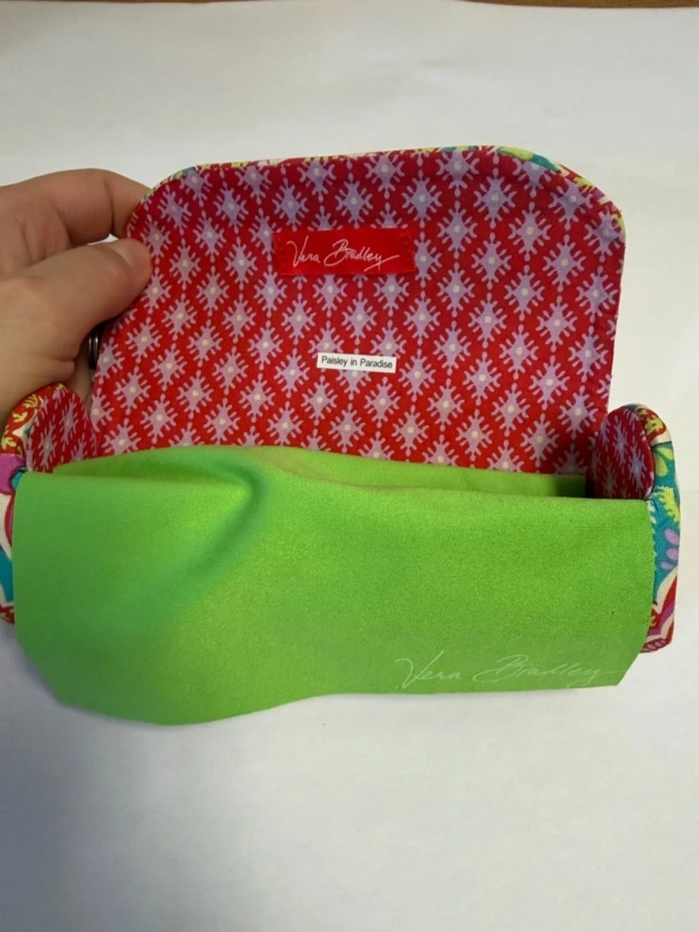 NWT Vera Bradley Paisley in Paradise Optical Glasses Case